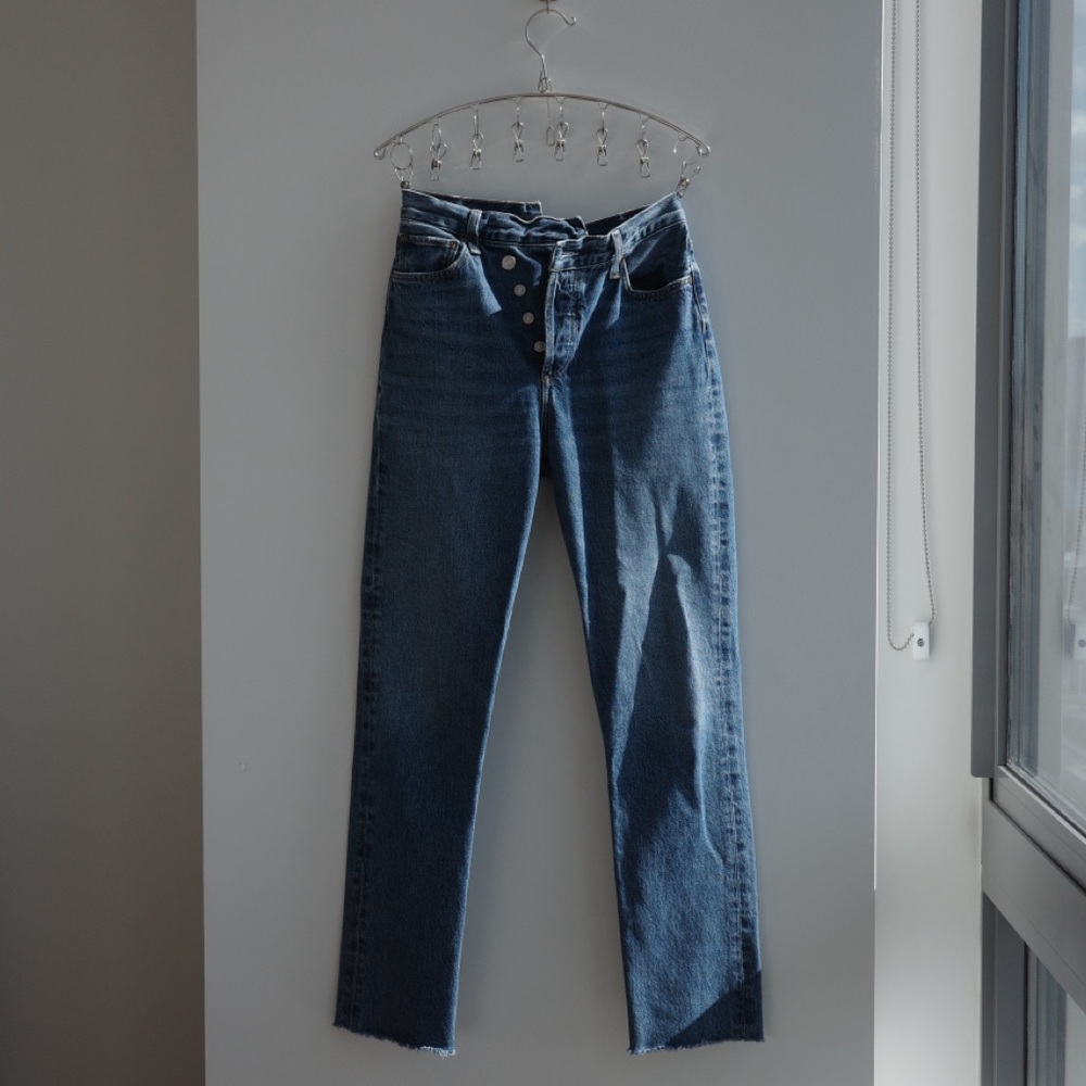 Agolde Straight Leg Blue Jeans